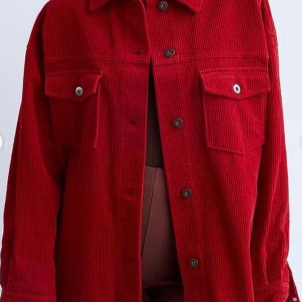ZARA Red Corduroy Jacket